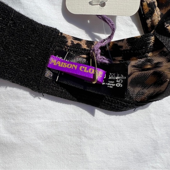 NWT Maison Close Suite Fatale Leopard Print Push Up Bra, 36C - Picture 13 of 15